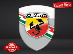Fiat Abarth Pegatina En Relieve Rendimiento Máximo Estilo Pro
